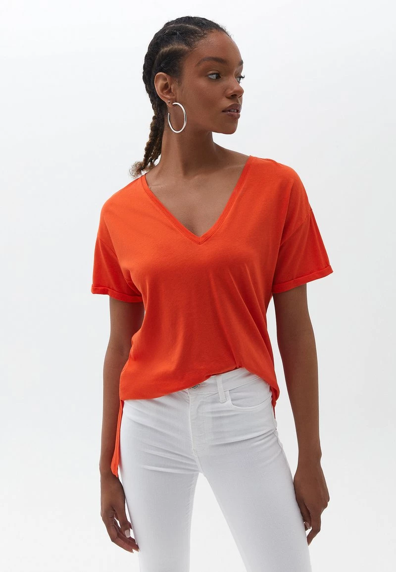 OXXO Donna T-shirt Basic - Tangerine Tango 3 OXXO Donna T-shirt Basic - Tangerine Tango
