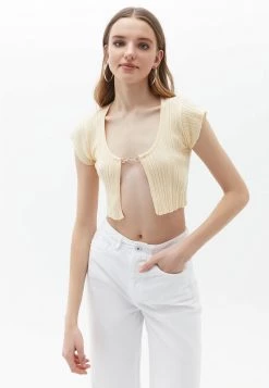 OXXO Donna MIT DETAIL - Cardigan - Macadamia