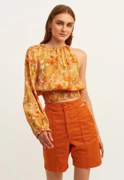 OXXO Donna MIT BLUMENMUSTER - Camicetta - Orange