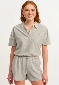 OXXO Donna MIT KRAGEN DETAIL - Polo - Grey Melange -Negozio al dettaglio Oxxo 8b80c9ecd575493eb8c09d383d696ad6