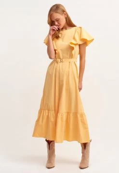 OXXO Donna MIT BINDEDETAIL - Vestito Estivo - Abricock