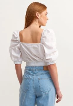 OXXO Donna MIT ELASTISCHEM DETAIL - Camicetta - White -Negozio al dettaglio Oxxo 8e1b8dd7b18440869754642c4ae5c82d