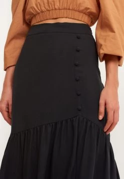 OXXO Donna WEICH FLIESSENDER MIT VOLANTDETAIL - Gonna A Campana - Black -Negozio al dettaglio Oxxo 8fbb39255930480689870e34366dd616