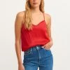 OXXO Donna MIT SPITZEN DETAIL - Top - Urban Red