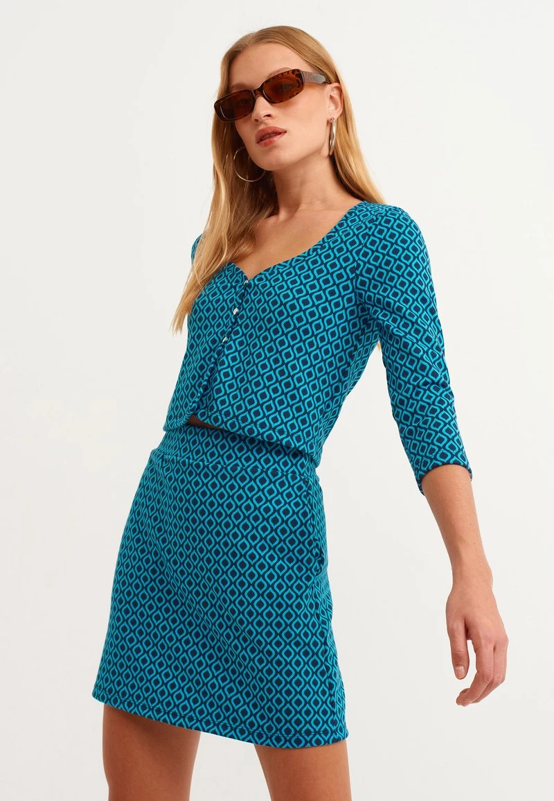 OXXO Donna MIT RETRO MUSTERUNG - Cardigan - Blue Comb 6 OXXO Donna MIT RETRO MUSTERUNG - Cardigan - Blue Comb - immagine 4