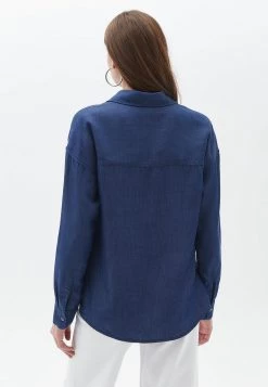 OXXO Donna MIT GROSSEN BRUSTTASCHEN - Camicia - Dark Denim -Negozio al dettaglio Oxxo 94c3f69c7cff49619f04fcf7d7075a9e