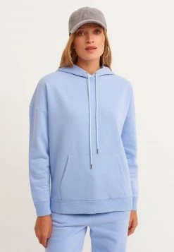 OXXO Donna Felpa Con Cappuccio - Blue Heron