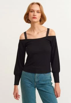 OXXO Donna Maglietta A Manica Lunga - Black 9 OXXO Donna Maglietta A Manica Lunga - Black -Negozio al dettaglio Oxxo 96c693139ab24f65a47932f763b5a9ce