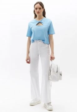 OXXO Donna MIT CUT OUT DETAIL - T-shirt Con Stampa - Baltic Sea -Negozio al dettaglio Oxxo 9cda27f5819349a591e5105bbb9ce34e