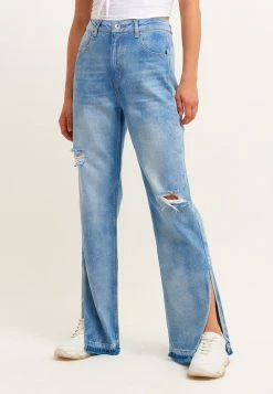 OXXO Donna Jeans A Zampa - Light Denim