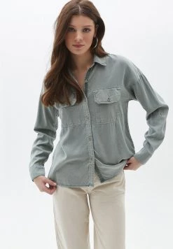 OXXO Donna MIT GROSSEN BRUSTTASCHEN - Camicia - Antik Sea Spray