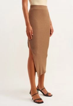 OXXO Donna MIT SEITLICHEM SCHLITZ - Gonna A Tubino - Tawny