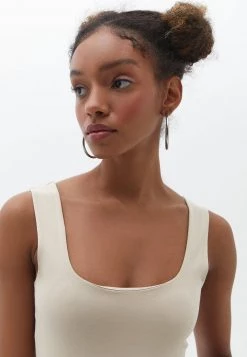 OXXO Donna MIT ECKIGEM AUSSCHNITT - Top - Cement -Negozio al dettaglio Oxxo a36ab720c4da44ecbf2a0fd80c55edd6