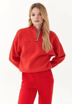 OXXO Donna MIT MODISCHEM REISVERSCHLUSS - Felpa - Valiant Poppy -Negozio al dettaglio Oxxo a430ad05116446d380a92a6db5ab6a20