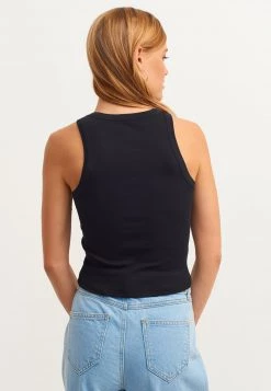 OXXO Donna ELASTISCHES MIT FEINER RIPPENSTRUKTUR - Top - Black -Negozio al dettaglio Oxxo a5885a1efaf34f3b8e334603fab5c9f5