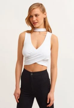 OXXO Donna MIT GEKREUZTER VORDERSEITE - Top - White