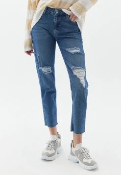 OXXO Donna MIT NORMALER BUNDHÖHE - Jeans A Sigaretta - Mid Denim