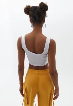 OXXO Donna RIPPENSTRUKTUR - Top - White -Negozio al dettaglio Oxxo aa2e0819d3034defb0cd269b036e9e49