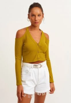 OXXO Donna Cardigan - Asparagus