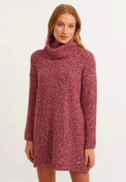 OXXO Donna MIT VERLÄNGERTER FORM - Abito In Maglia - Dried Rose Melange