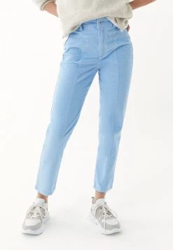 OXXO Donna MIT VORDERSEITIGEM NAHTVERLAUIF - Pantaloni - Blue Crap