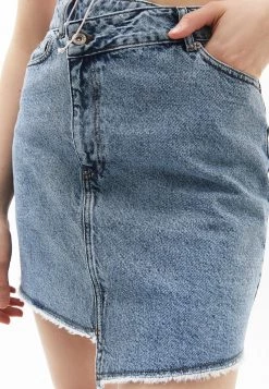 OXXO Donna MIT BINDEDETAIL - Gonna Di Jeans - Bleach Denim -Negozio al dettaglio Oxxo b22bf0ccd58f4c11ad43791a81e9c225