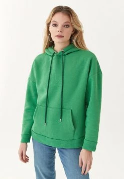 OXXO Donna Felpa Con Cappuccio - Evergreen