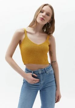 OXXO Donna Top - Mineral Yellow