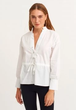 OXXO Donna MIT VOLANT DETAILS - Camicetta - White