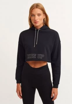 OXXO Donna Felpa Con Cappuccio - Black