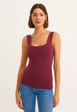 OXXO Donna Top - Eggplant