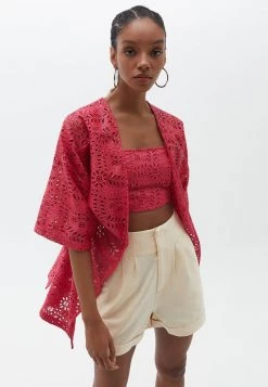 OXXO Donna KIMONO - Cardigan - Rasberry -Negozio al dettaglio Oxxo b9b22ad7608b4dd98e662288f1ad7433