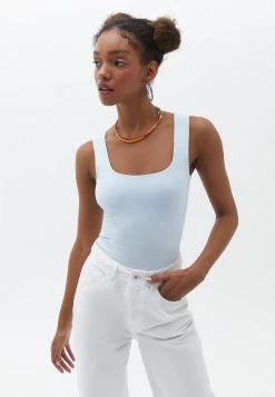 OXXO Donna MIT ECKIGEM AUSSCHNITT - Top - Ice Water