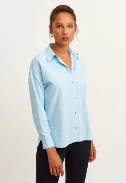OXXO Donna MIT MANSCHETTEN - Camicia - Periwinkle