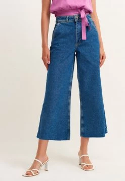 OXXO Donna Jeans A Zampa - Blue Denim