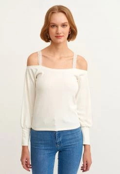 OXXO Donna Maglietta A Manica Lunga - Ice Milk