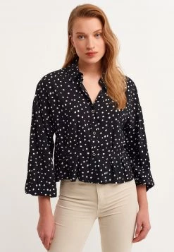 OXXO Donna MIT WEICHEM TRAGEKOMFORT - Camicia - Dot Print