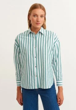 OXXO Donna MIT MODISCHEN KNÖPFEN - Camicia - Light Marimo Striped