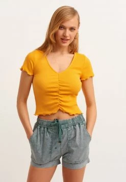 OXXO Donna T-shirt Basic - Ocher