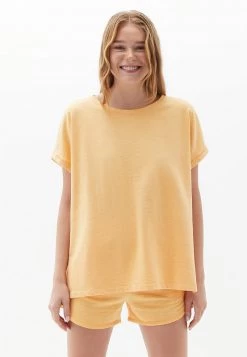 OXXO Donna MIT UMGESCHLAGENEN ARMELN - T-shirt Basic - Buff Orange -Negozio al dettaglio Oxxo bf12bff4bcd34041bf73e5a7cf191a9c