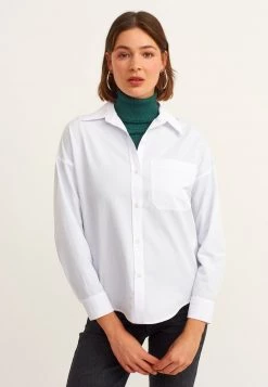 OXXO Donna MIT BRUSTTASCHE - Camicia - White