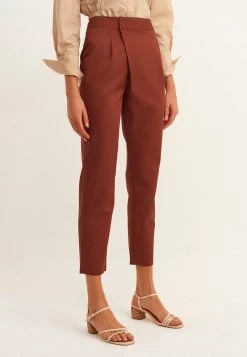 OXXO Donna MIT SEITLICHEM VERSCHLUSS - Pantaloni - Cognac