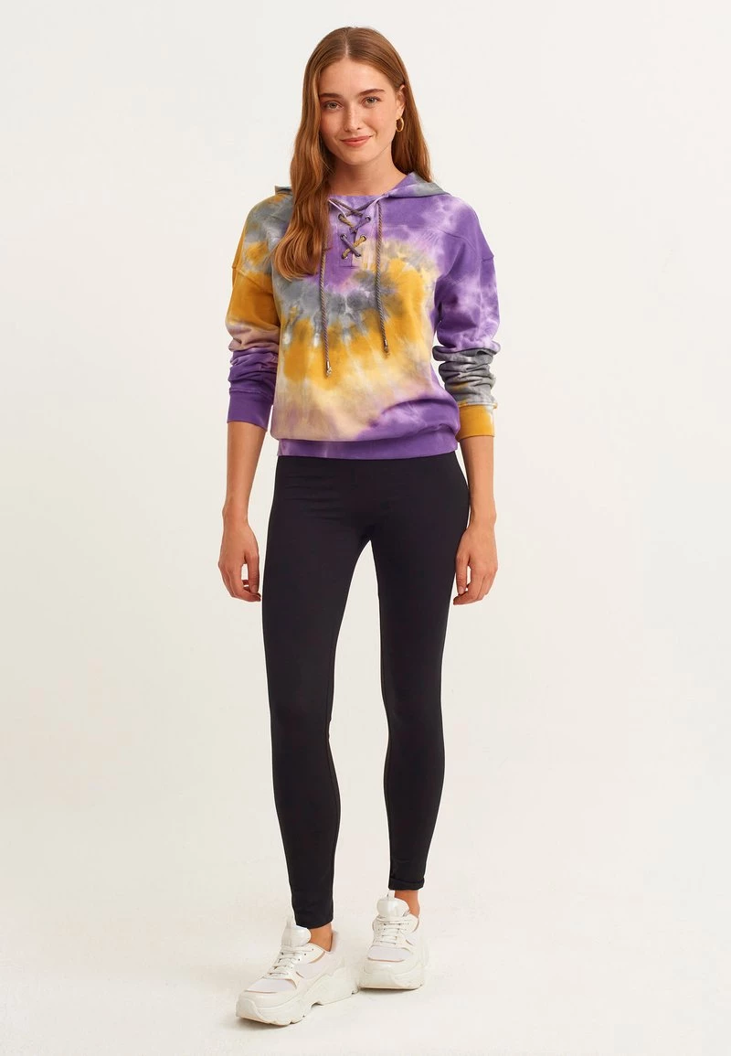 OXXO Donna Felpa Con Cappuccio - Grape Jelly Batik 4 OXXO Donna Felpa Con Cappuccio - Grape Jelly Batik - immagine 2