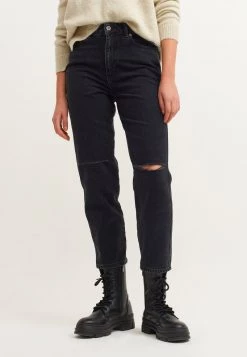 OXXO Donna MIT MARKANTEN USED DETAILS - Jeans Slim Fit - Black