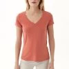 OXXO Donna MIT V AUSSCHNITT - T-shirt Basic - Ginger