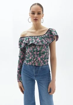 OXXO Donna MIT FEINEN VOLANT DETAILS - Camicetta - Multi Coloured