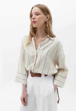 OXXO Donna Camicia - Cement Striped