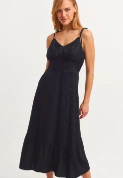 OXXO Donna MIT FEINEN TRÄGERN - Vestito Estivo - Black