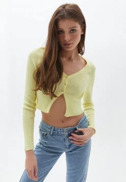 OXXO Donna MIT GERIPPTER OPTIK - Cardigan - Mottled Light Yellow -Negozio al dettaglio Oxxo ca85a4e394094923858365409b60ffe8