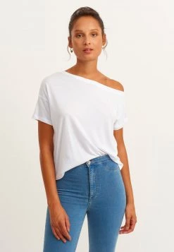 OXXO Donna MIT WEITEM SCHNITT - T-shirt Basic - White -Negozio al dettaglio Oxxo ca8dad92d7f94d908978680b15ed9a5d